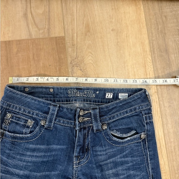 Miss Me Women's Boot Cut Fleur De Lis Designer Jeans, Size 27 Style JP5145B2 - Picture 8 of 10